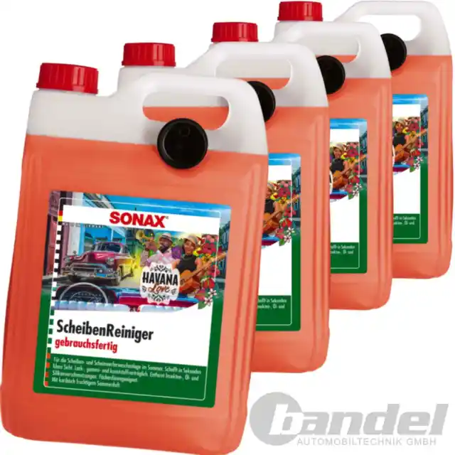 4x 5L SONAX SCHEIBENREINIGER HAVANA LOVE GEBRAUCHSFERTIG WISCHWASSER REINIGER