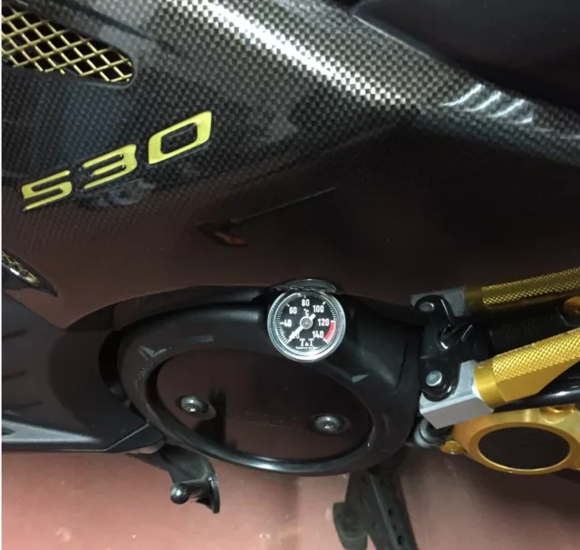 Temperatura Olio Colore Argento Fondo Nero Per Yamaha Tmax T Max 530 Anno 2014