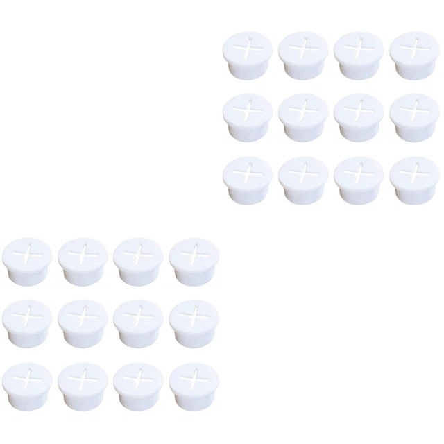 32 Bouchons Caoutchouc Pour Trous 6mm - Silicone Blanc Résistant à 250°C - Étanchéité Tuyaux/équipements