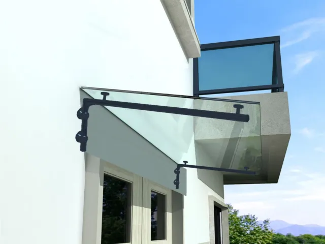 BuyLando.Shop CL-L7016 - 170 x 90 cm tettoia in vetro - tettoia - padiglione - vetro trasparente -
