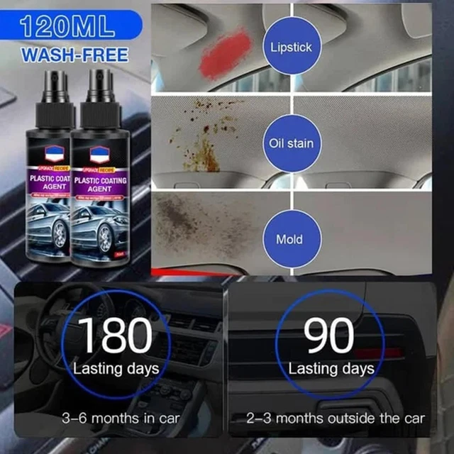 120ml Car Interior Leather and Plastic Coating Agent Restorer LE0 New Q7V3