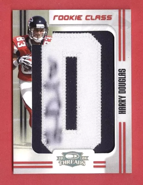 2008 DONRUSS THREADS Harry Douglas SP LETTER PATCH AUTO RC CARD #278 #ed 121/140