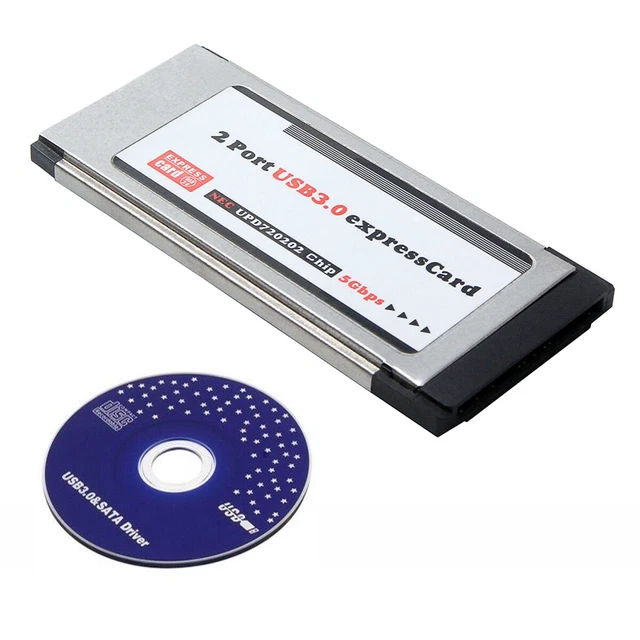 Adattatore ExpressCard 54mm A 3 Porte USB 3.0 – 5 Gbps, Superspeed, Per Laptop - 2