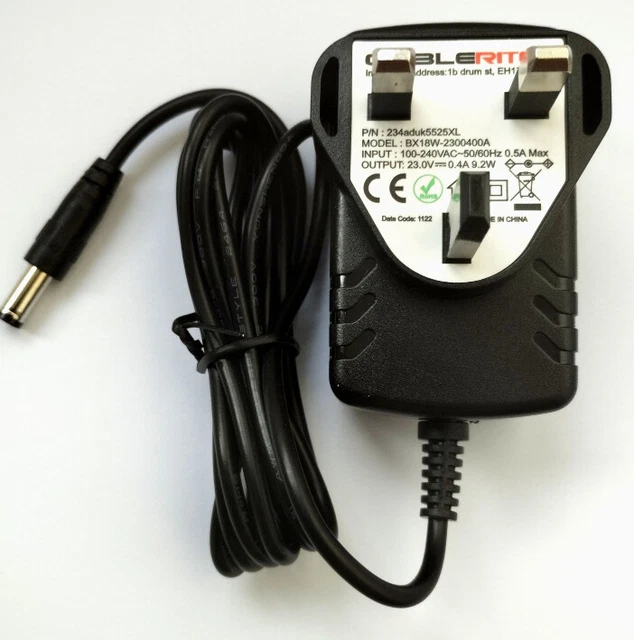 Replacement 22V 500mA AC/DC Adapter Charger For Bosch VCAS010V18