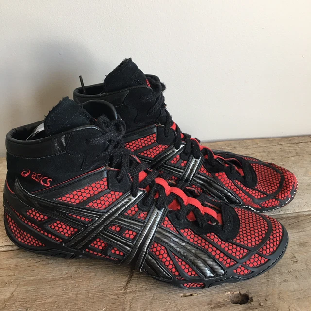 ASICS Dan Gable Ultimate Wrestling Shoes J900Y Red Black Men's Size 11 ASICS Dan Gable Ultimate Wrestling Shoes J900Y Red Black Men's Size 11