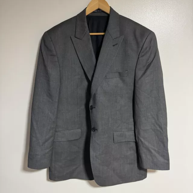 Ralph Ralph Lauren Blazer Mens 42 R Wool Gray Geometric Jacket Coat