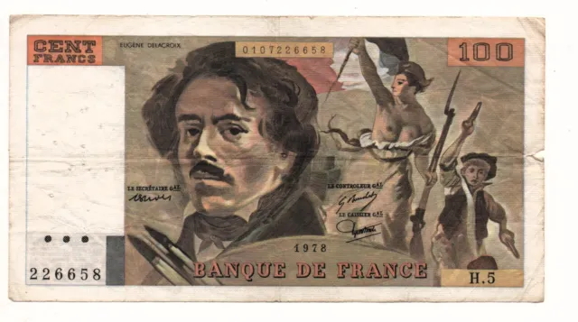 FRANCE Billet 100 FRANCS 1978 DELACROIX  B