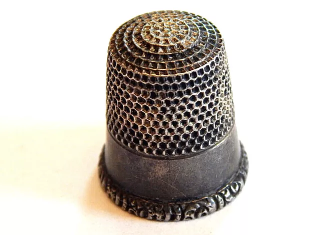 Vintage Ketcham & McDougall MKD Sterling Silver Sewing Thimble Engraved