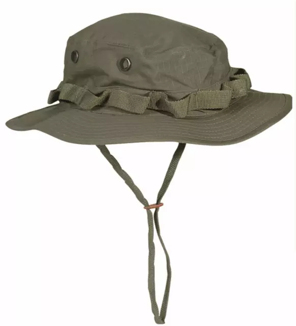 Olive green GI Vietnam jungle style bush boonie cap military US sun