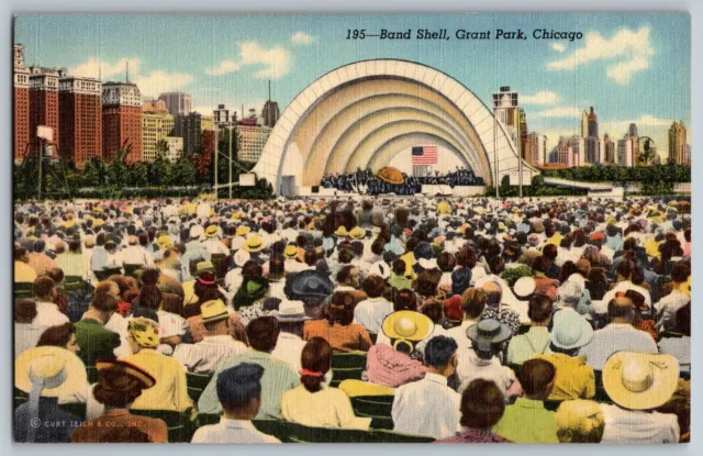 Chicago, Illinois IL - Band Shell - Grant Park - Vintage Postcard - Unposted