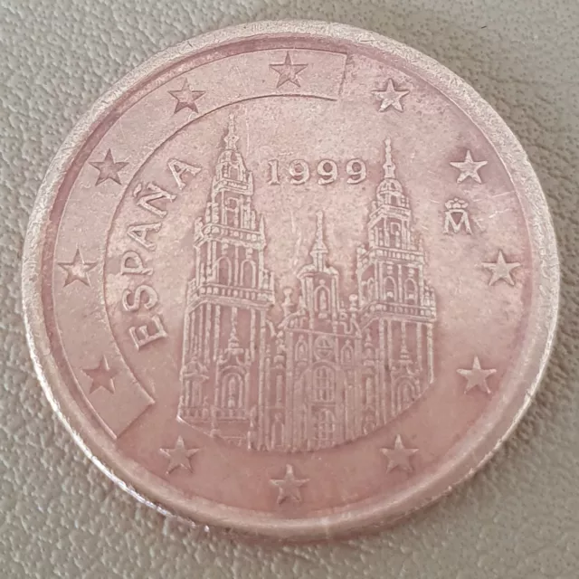 5 Euro Cent Münze Spanien / España 1999, Kathedrale Santiago de Compostela, M