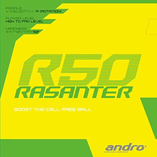 andro Table Tennis Rubber Rasanter R50 112289 Black 2.0mm F/S w/Tracking# Japan