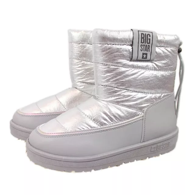 Women's silver insulated snow boots Big Star II274118