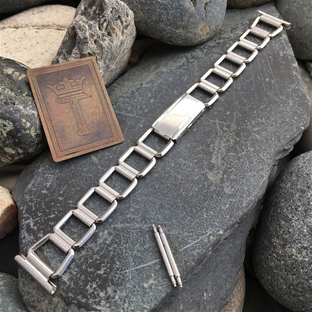Rare 1930s 14K White Gold-Filled Premium Aeronaut USA nos Vintage Watch Band Rare 1930s 14K White Gold-Filled Premium Aeronaut USA nos Vintage Watch Band