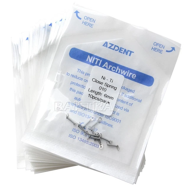 AZDENT Dental Orthodontic Closed Coil Spring 0.010" & 0.012" 6mm 9mm 12mm
