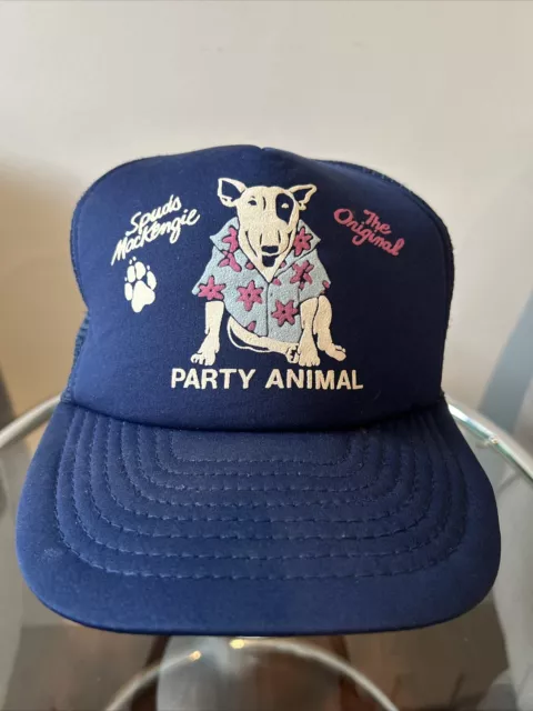 Vintage 80s Spuds Mackenzie Bud Light Trucker Hat Original Party Animal Snap