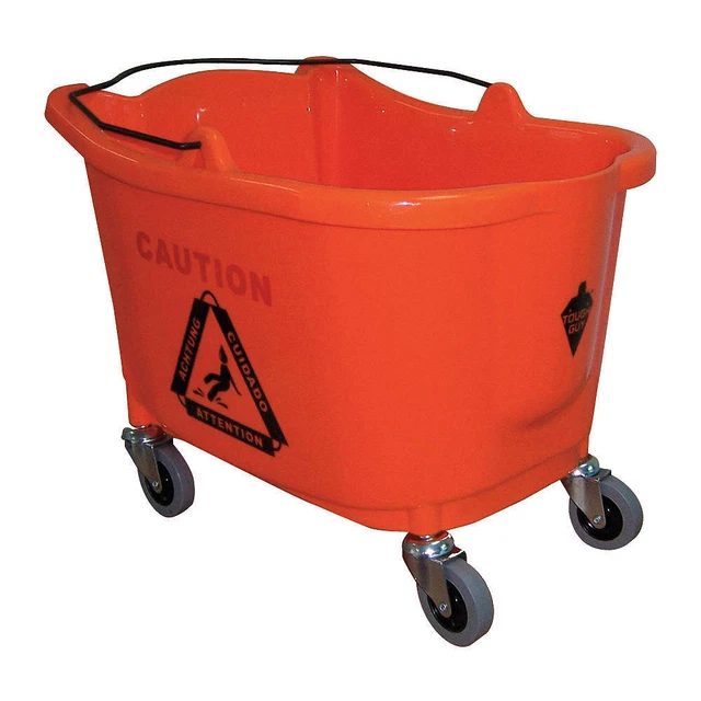 TOUGH GUY 5CJJ5 Mop Bucket,8-3/4 gal.,Orange
