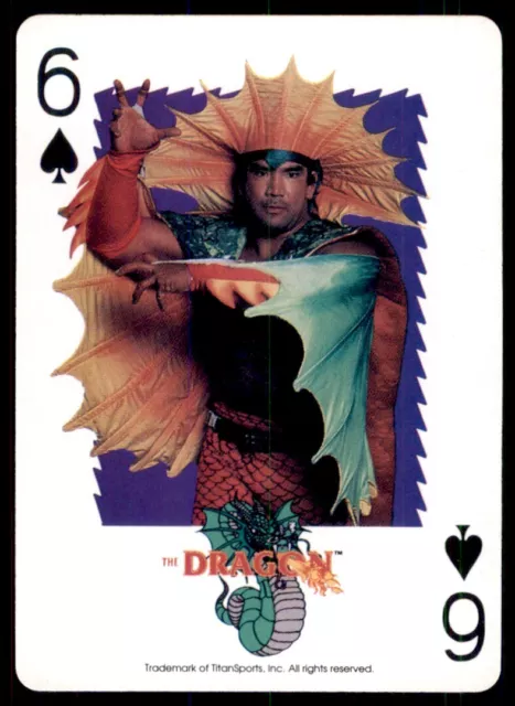 1991 WWE/WWF Playing Cards Ricky Steamboat "The Dragon" 6 of Spades