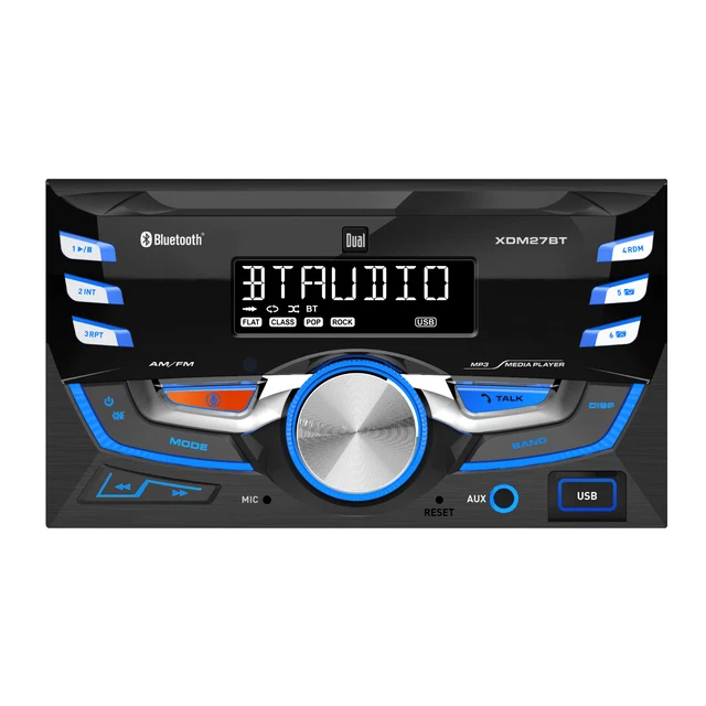 Dual electronic XDM27BT 7character LCD Dual Din CarStereo receiver withBluetooth