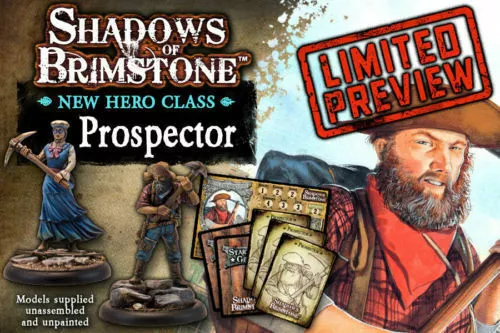 PROSPECTOR Hero Class - Shadows of Brimstone Character Class - Resin Minis