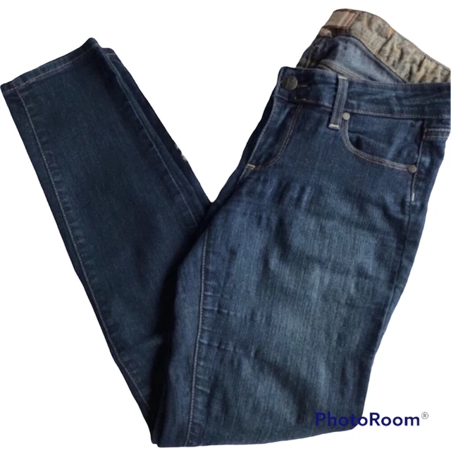 PAIGE Peg Skinny Jeans Denim Pants Blue Slim 5 Pocket Zip Up Fly Women's Sz 26