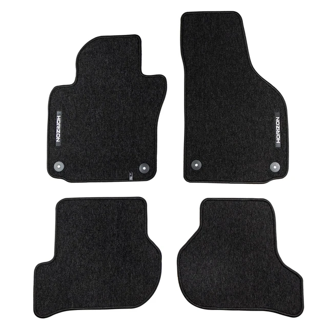 Tapis De Sol 3D ELMASLINE Pour VW Scirocco 2008-2017 - 4 Pièces En Caoutchouc TPE - Noir