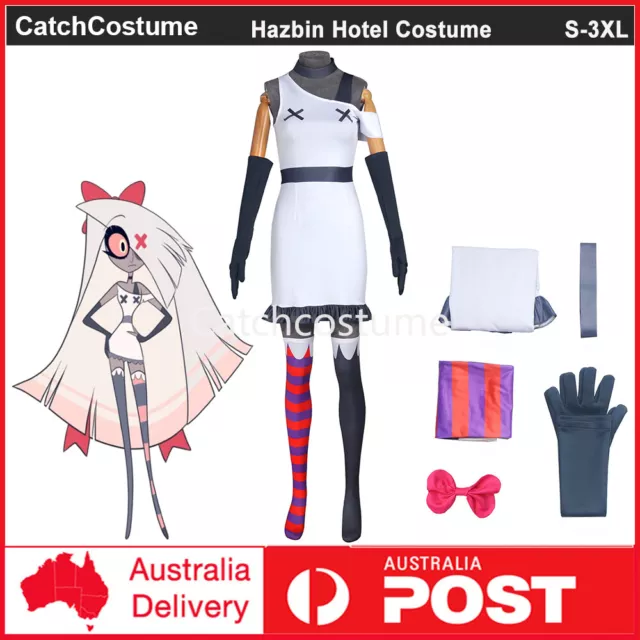 Hazbin Hotel Vaggie Cosplay Costume Dress Full Set Halloween Party Fancy Outfits