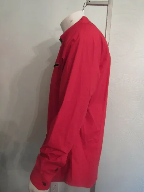 COOFANDY Mens Fashion Slim Fit Dress Casual Shirt Red w Paisley Black Trim L NWT 3