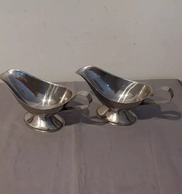 GRAVY BOAT 8oz STAINLESS STEEL for SAUCES or DRESSINGS ADCRAFT BG-8 LOT 2 EACH
