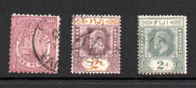 Fiji,  3d used stamps,