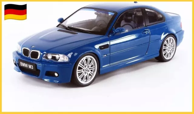 BMW M3 E46  de 2000 Bleu Laguna Seca  au 1/18 de SOLIDO S1806502
