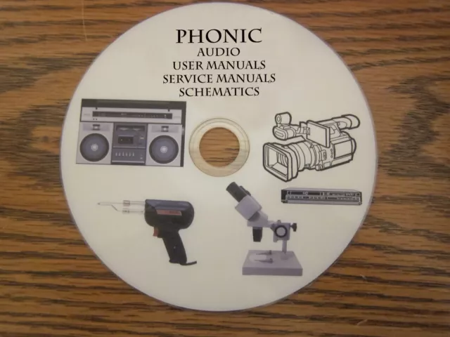 Phonic Audio Repair Service owner manuals on 1 dvd in pdf format