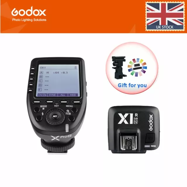 In Stock Godox XPro-N 2.4G TTL Wireless Flash Trigger+X1N Receiver For Nikon UK