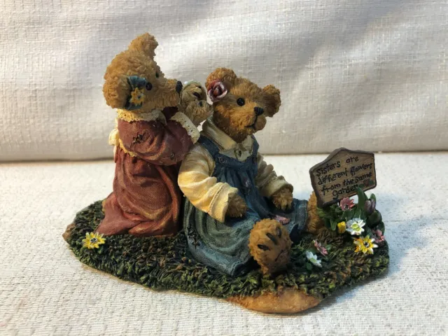 Boyds Bear Bearstone Collection Kristen And Amy First Friends Figurine 228533