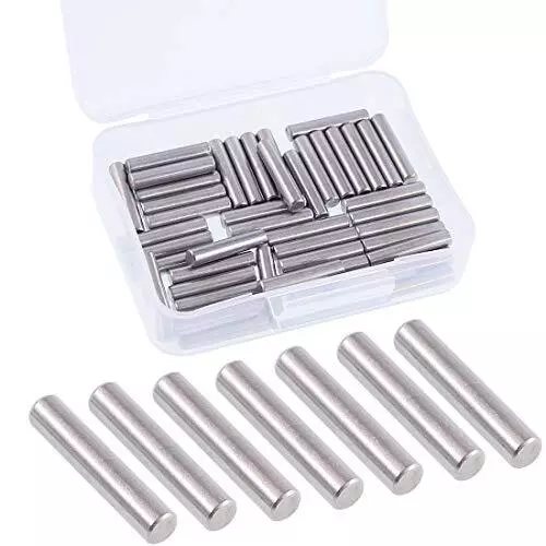 50-Pieces 5x25mm Dowel Pin Stainless Steel Shelf Support Pegs Pin Rod Fasten ...