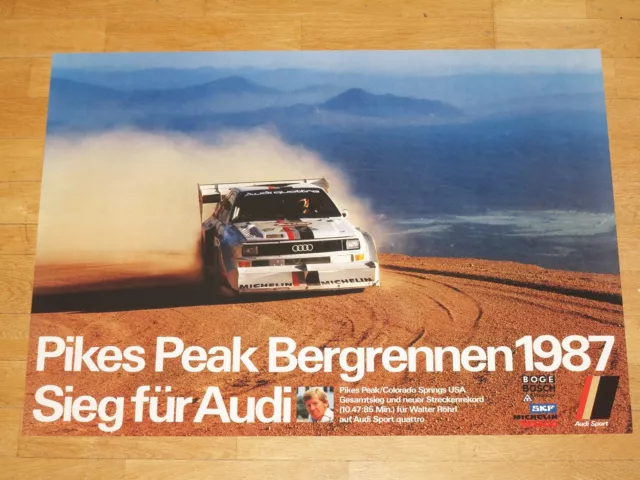 Audi Sport Quattro Pikes Peak Poster A1 - Walter Röhrl / Stuck Sportquattro R8