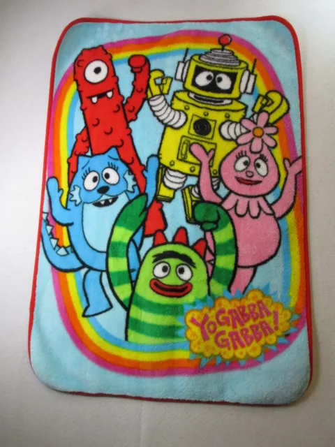 Nickelodeon Yo Gabba Gabba Brightly Colored Fleece Throw Blanket blemished