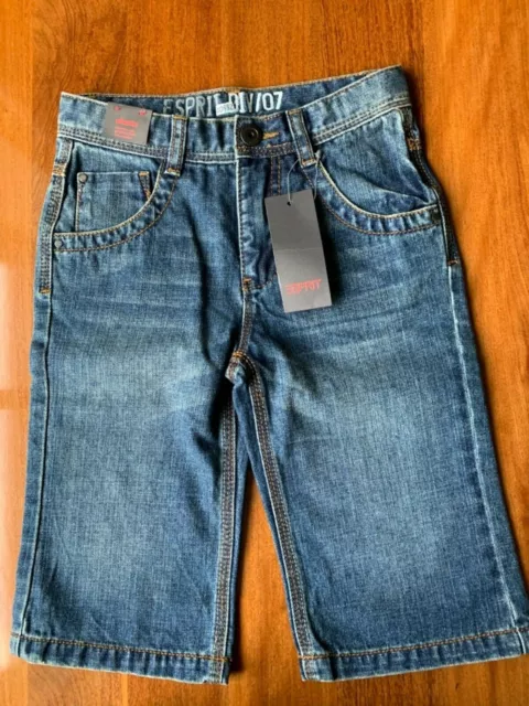 BNWT - ESPRIT boys denim adj waist shorts (size 7) RRP $49.95 - 60% off