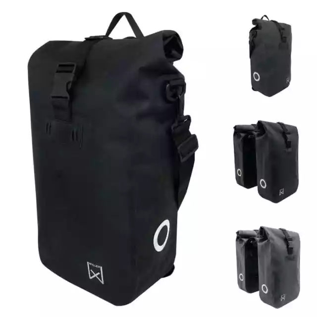 Willex Alforja de Bicicleta Impermeable Bolsa de Bici con Asa Bolsillo Interior