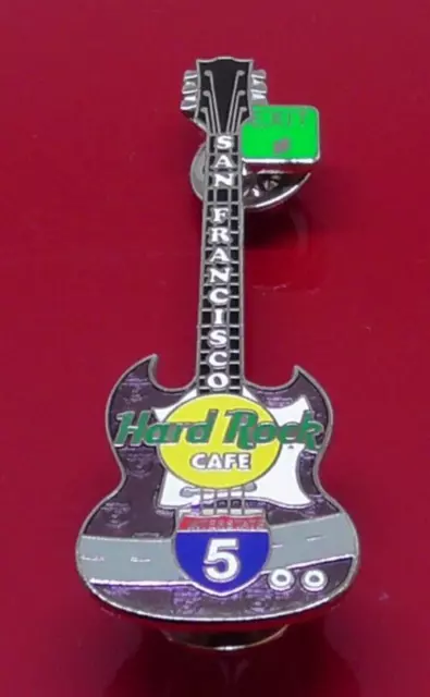 Hard Rock Cafe Enamel Pin Badge San Francisco USA Interstate 5 Guitar