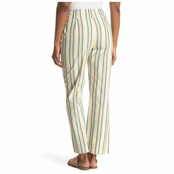 3.1 PHILLIP LIM Womens Striped High Rise Button Fly Kick Flare Pants Sz 8 NWT 2