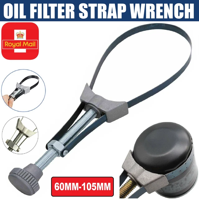 110155MM DIAMETER ADJUSTABLE Metal Oil Fuel Filter Removal Strap