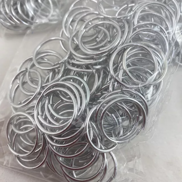 Findings ~ 400 pieces ~ 19mm Round Silver Plated Aluminum Open Jump Rings hp30