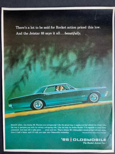 Vintage 1965 Oldsmobile Jetstar 88 Auto Print Ad