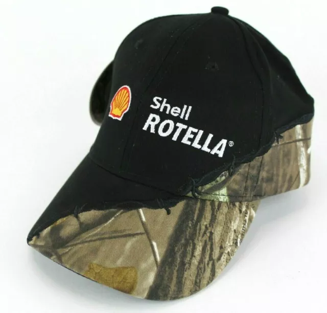 Shell Oil Rotella Baseball Realtree AP Cap Hat Camouflage Black New With Tags