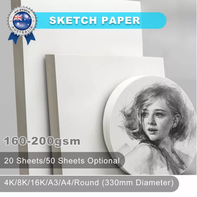 Art Artist Sketchbook Sketch Pad Drawing Painting White Paper Book A3 A4 200gsm