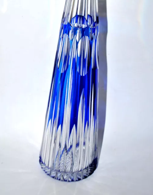 SAINT-LOUIS Carafe Nelly en cristal bleu cobalt - overlay doublé 3