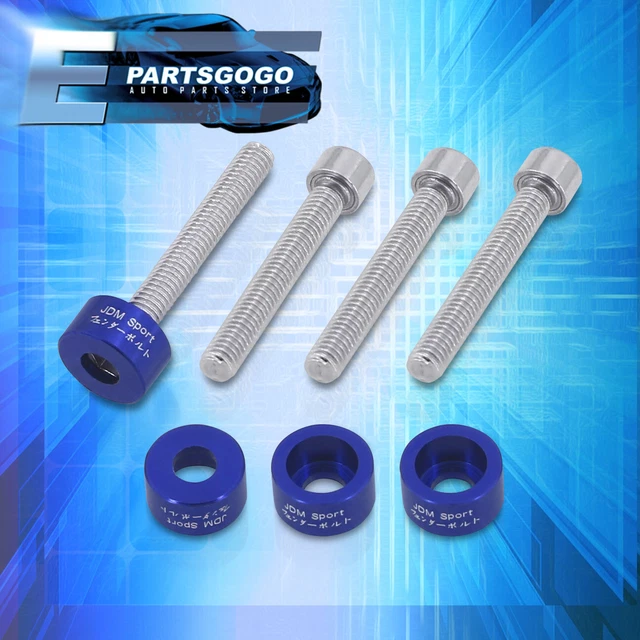For Acura Honda Bseries B16 B17 B18 JDM Distributor Cap Cup Washer Bolt Kit Blue