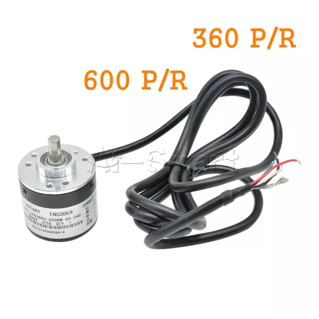 360/600P/R Photoelectric Incremental Rotary Encoder 5V-24V AB Two Phases Shaft