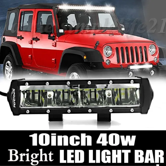 10Inch LED Light Bar Spot Work Lamp Offroad Driving ATV 4WD Truck Bumper 12V 24V